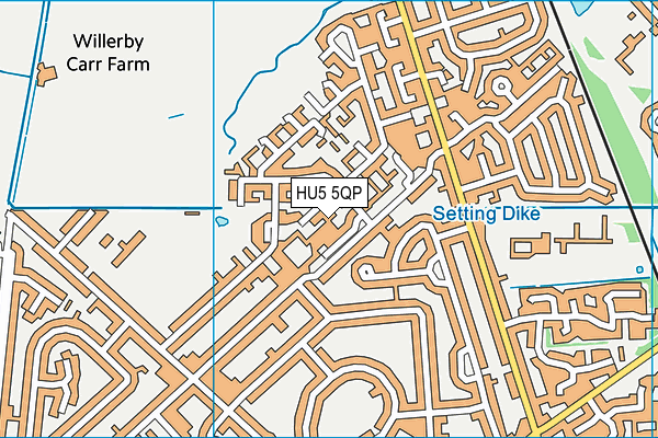 HU5 5QP map - OS VectorMap District (Ordnance Survey)