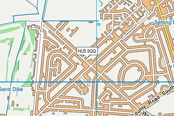 HU5 5QQ map - OS VectorMap District (Ordnance Survey)