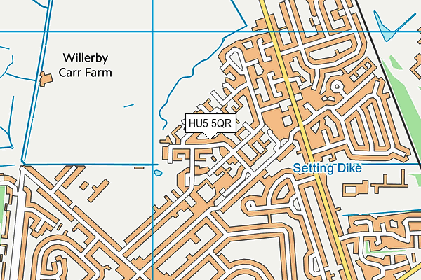 HU5 5QR map - OS VectorMap District (Ordnance Survey)