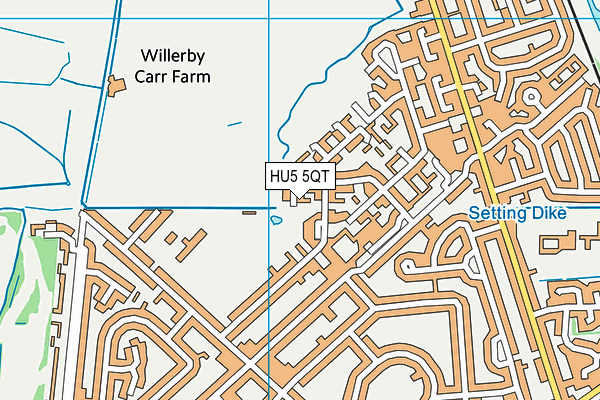 HU5 5QT map - OS VectorMap District (Ordnance Survey)