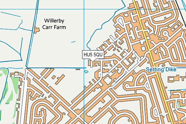 HU5 5QU map - OS VectorMap District (Ordnance Survey)