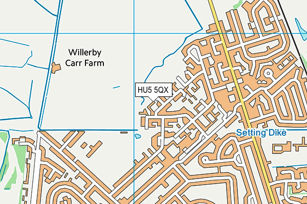 HU5 5QX map - OS VectorMap District (Ordnance Survey)