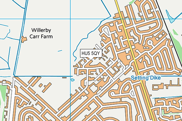 HU5 5QY map - OS VectorMap District (Ordnance Survey)