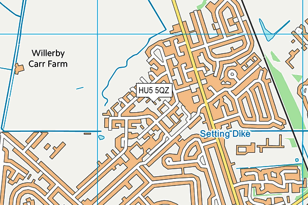 HU5 5QZ map - OS VectorMap District (Ordnance Survey)