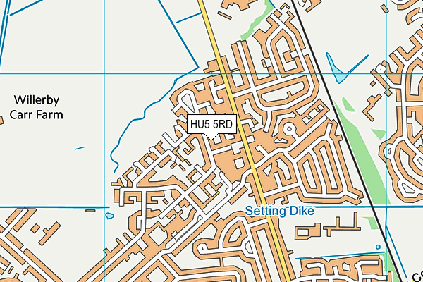 HU5 5RD map - OS VectorMap District (Ordnance Survey)