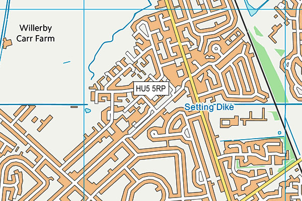 HU5 5RP map - OS VectorMap District (Ordnance Survey)