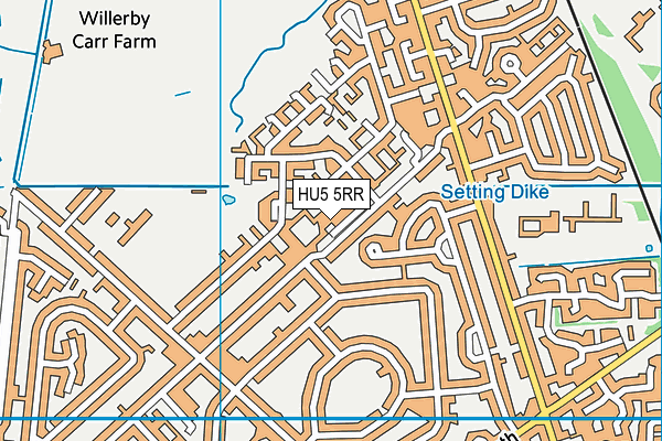 HU5 5RR map - OS VectorMap District (Ordnance Survey)
