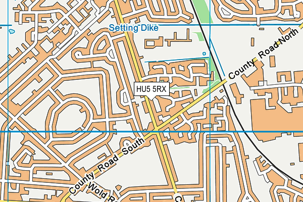HU5 5RX map - OS VectorMap District (Ordnance Survey)