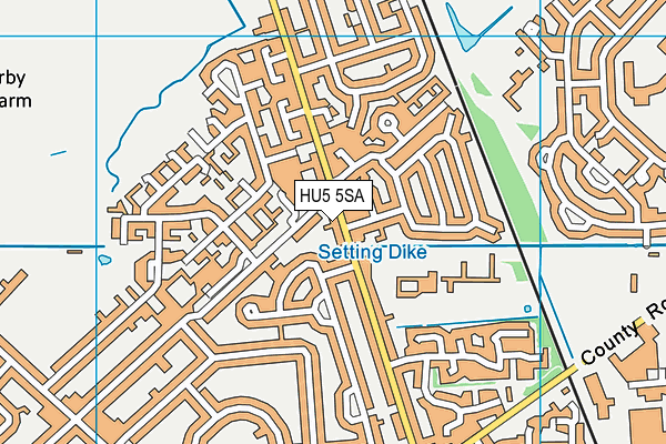 HU5 5SA map - OS VectorMap District (Ordnance Survey)