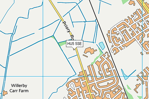 HU5 5SE map - OS VectorMap District (Ordnance Survey)