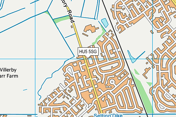 HU5 5SG map - OS VectorMap District (Ordnance Survey)