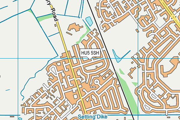 HU5 5SH map - OS VectorMap District (Ordnance Survey)