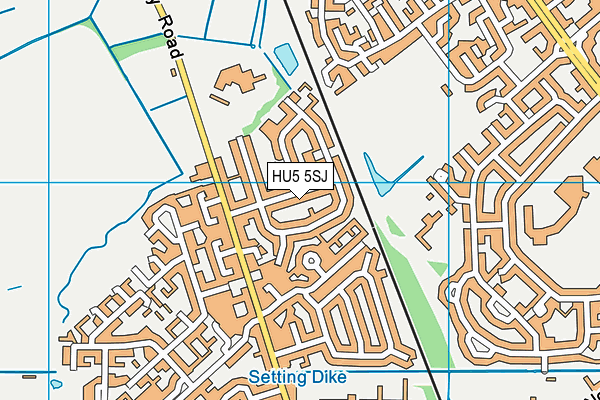 HU5 5SJ map - OS VectorMap District (Ordnance Survey)