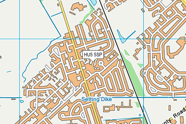 HU5 5SP map - OS VectorMap District (Ordnance Survey)