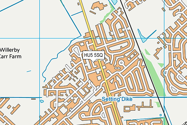 HU5 5SQ map - OS VectorMap District (Ordnance Survey)