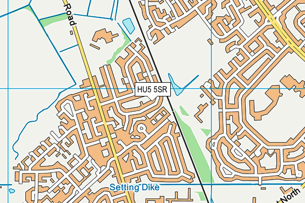 HU5 5SR map - OS VectorMap District (Ordnance Survey)