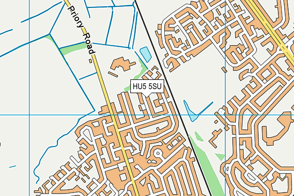 HU5 5SU map - OS VectorMap District (Ordnance Survey)