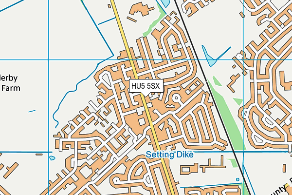 HU5 5SX map - OS VectorMap District (Ordnance Survey)