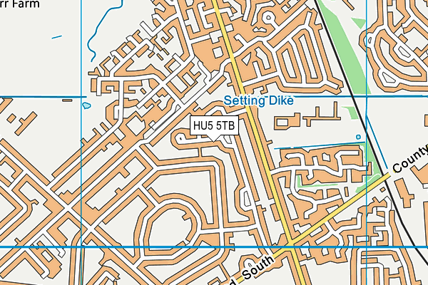 HU5 5TB map - OS VectorMap District (Ordnance Survey)