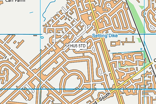 HU5 5TD map - OS VectorMap District (Ordnance Survey)