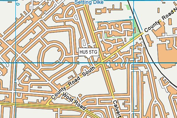 HU5 5TG map - OS VectorMap District (Ordnance Survey)