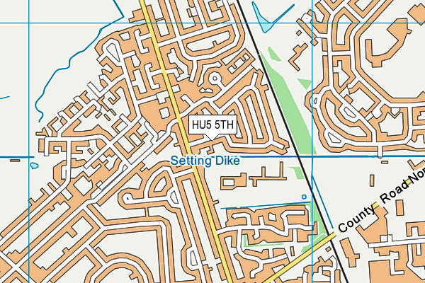 HU5 5TH map - OS VectorMap District (Ordnance Survey)