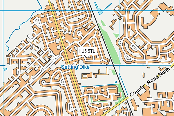 HU5 5TL map - OS VectorMap District (Ordnance Survey)