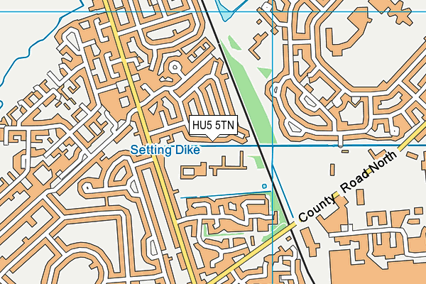 HU5 5TN map - OS VectorMap District (Ordnance Survey)