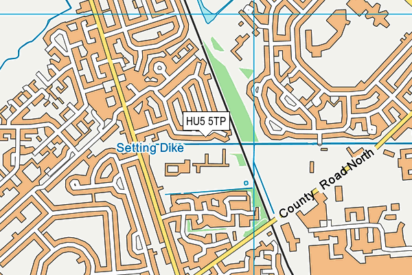 HU5 5TP map - OS VectorMap District (Ordnance Survey)