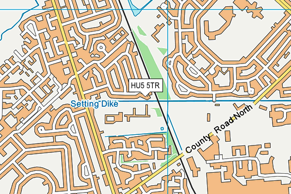 HU5 5TR map - OS VectorMap District (Ordnance Survey)