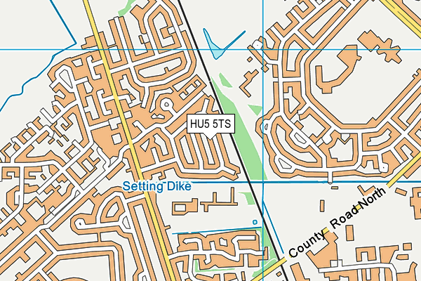 HU5 5TS map - OS VectorMap District (Ordnance Survey)