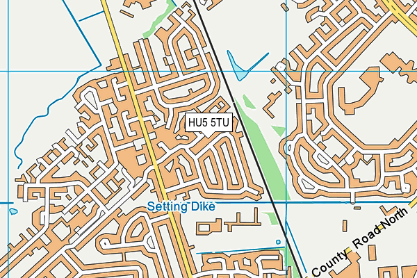 HU5 5TU map - OS VectorMap District (Ordnance Survey)
