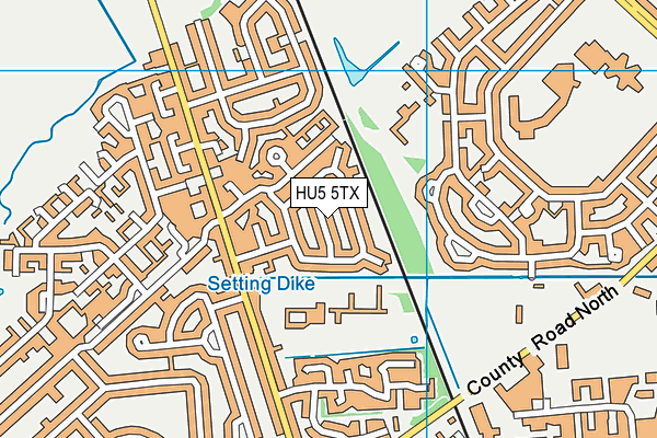 HU5 5TX map - OS VectorMap District (Ordnance Survey)