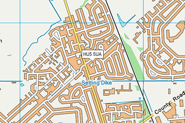 HU5 5UA map - OS VectorMap District (Ordnance Survey)