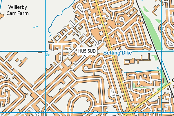 HU5 5UD map - OS VectorMap District (Ordnance Survey)
