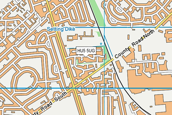 HU5 5UG map - OS VectorMap District (Ordnance Survey)