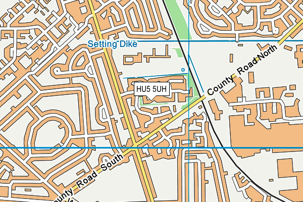 HU5 5UH map - OS VectorMap District (Ordnance Survey)