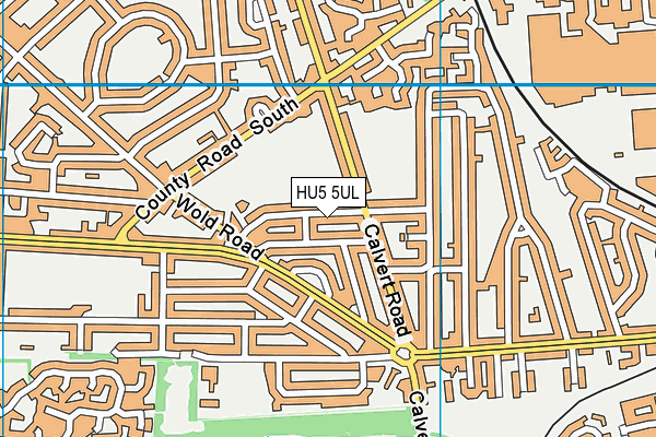 HU5 5UL map - OS VectorMap District (Ordnance Survey)