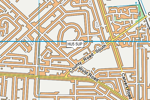 HU5 5UP map - OS VectorMap District (Ordnance Survey)