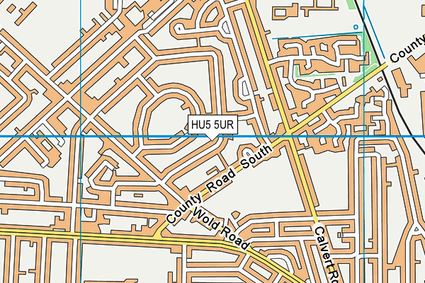 HU5 5UR map - OS VectorMap District (Ordnance Survey)