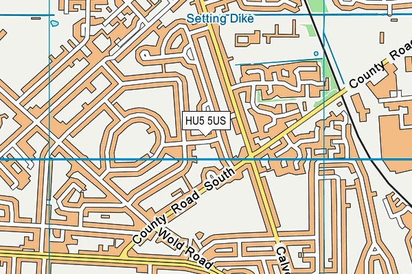 HU5 5US map - OS VectorMap District (Ordnance Survey)