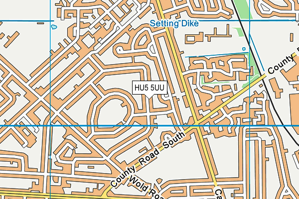 HU5 5UU map - OS VectorMap District (Ordnance Survey)