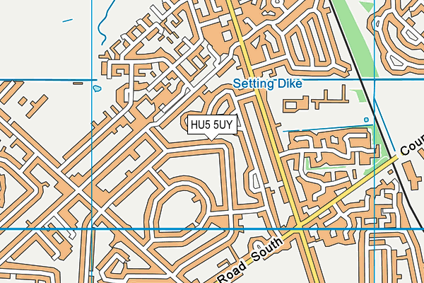HU5 5UY map - OS VectorMap District (Ordnance Survey)