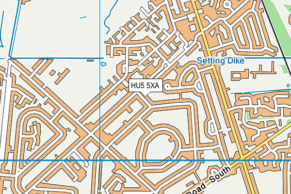 HU5 5XA map - OS VectorMap District (Ordnance Survey)