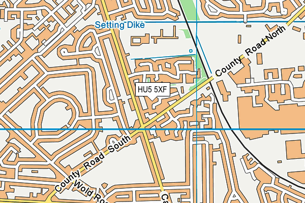 HU5 5XF map - OS VectorMap District (Ordnance Survey)