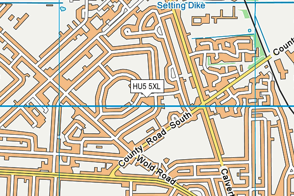 HU5 5XL map - OS VectorMap District (Ordnance Survey)