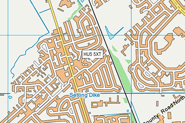 HU5 5XT map - OS VectorMap District (Ordnance Survey)