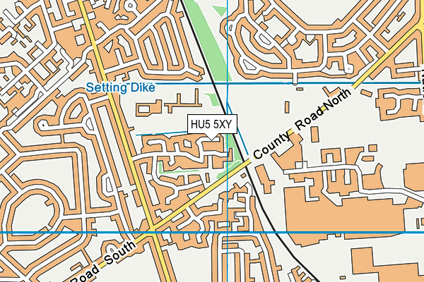 HU5 5XY map - OS VectorMap District (Ordnance Survey)