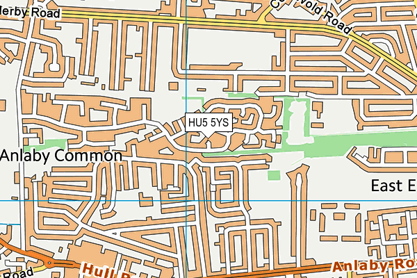 HU5 5YS map - OS VectorMap District (Ordnance Survey)