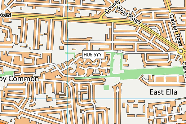 HU5 5YY map - OS VectorMap District (Ordnance Survey)